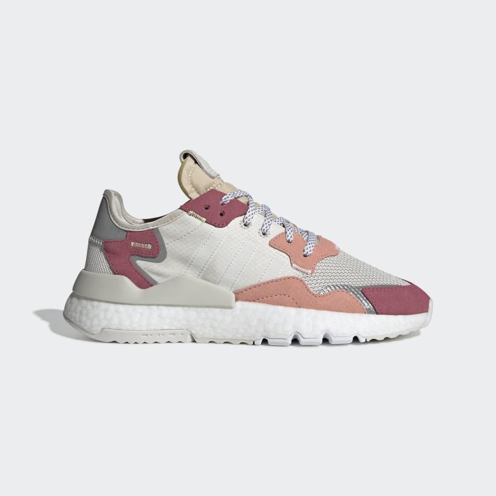 Adidas Men's Nite Jogger Originals Shoes White/Pink Ireland DA8666